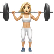 white girl doing barbell back squats  sticker