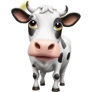 Cow on the moon sticker