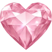 Light pink Diamond heart sticker