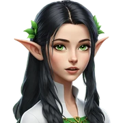 elf girl with green eyes sticker