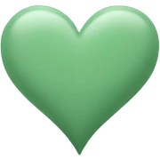 Sage green heart sticker
