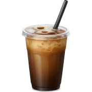 Iced coffee without a logo sticker