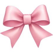 light pink ribbon bow sticker