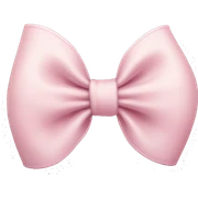 light pink bow sticker