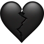 Black broken heart sticker