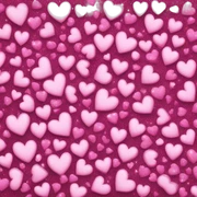 Pink hearts glitter sticker