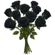 bouquet of black roses sticker