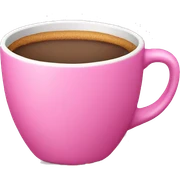 Pink cup at sticker
