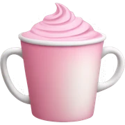 Latte pink cup sticker