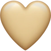 Beige heart sticker