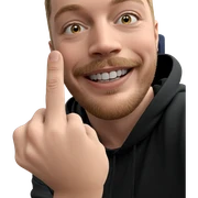 smiling boy with beard gesture sticker