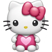 Hello kitty with heart sticker