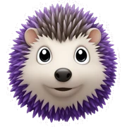 hedgehog purple sticker