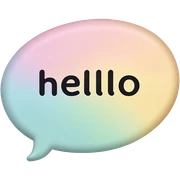 pastel sign say "hello" sticker