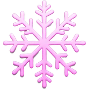 pink snowflake sticker