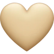 Beige heart sticker