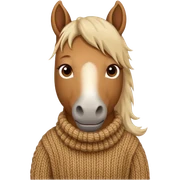 horse doing knitting sticker