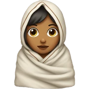 Mexican girl in blanket sticker