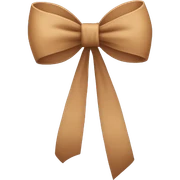 light brown bow sticker