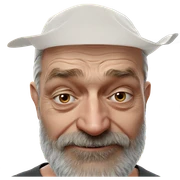 aged man with beard portrait sticker