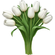 white tulip bouquet  sticker