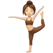 Brown hair yoga girl sticker