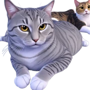 curious cat gazing at viewer sticker