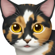 Calico cat with yellow eyes sticker