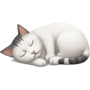 Sleeping cat sticker