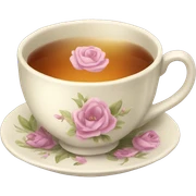 Pretty tea cup sticker