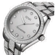 Diamond watch on wrist black skin color  sticker