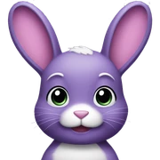 Purple bunny sticker