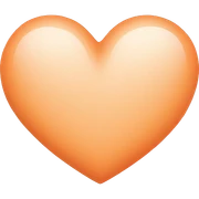 Pastel orange heart sticker