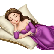 sleeping beauty brunette white girl with a silk pillow sticker