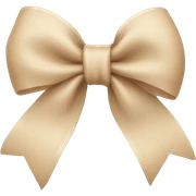 Beige bow sticker