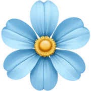 light blue flower sticker