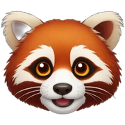 Red eyed red panda sticker