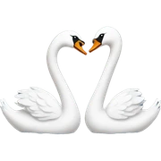 Swan couple sticker