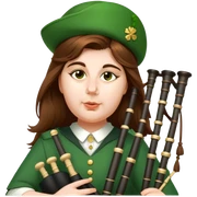 Green Bagpiper sticker