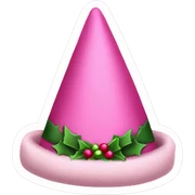 Aesthetic pink Christmas hat sticker