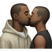 kanye west kissing kanye west sticker