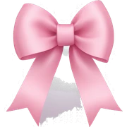 light pink ribbon bow sticker