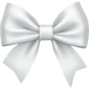 white satin bow sticker