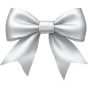 white satin bow sticker