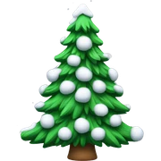 christmas tree with snow sticker