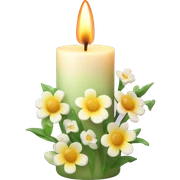 Spring candle with flowers  sticker