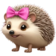 hedgehog with a pink bow sticker