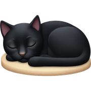 Sleeping black cat sticker