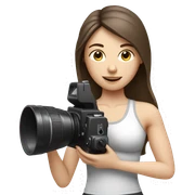 white brunette Pilates  with camera in hand sticker