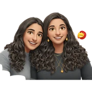 smiling girls with jewelry sticker